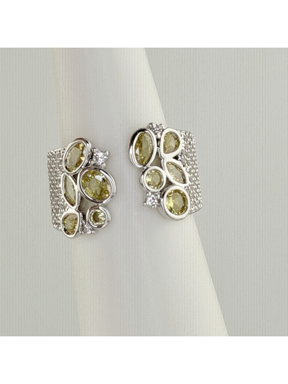 Bomb Party November Ring Sz 8 “Trace Of Almost” Citrine on Rhodium